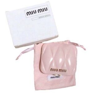 Miu Miu Pink and Gold Makeup Brush Set